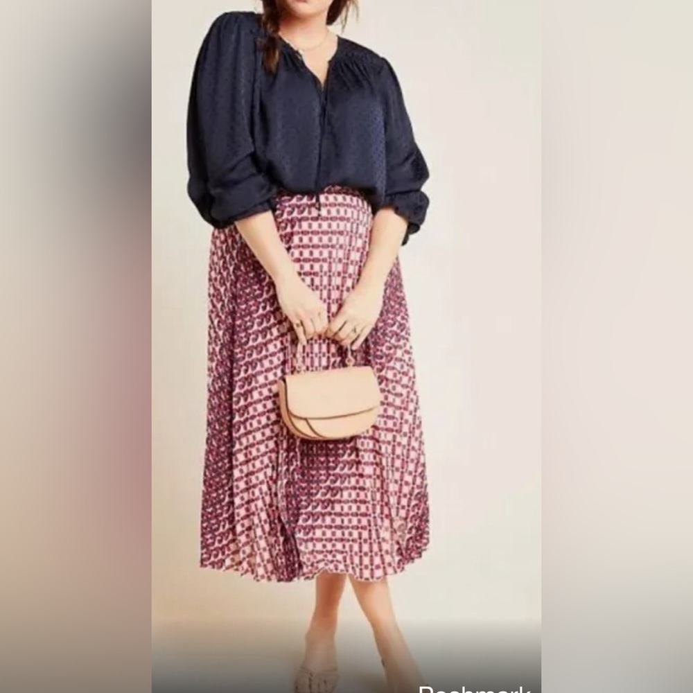 NWT Anthropologie Maeve 2x geometric print skirt